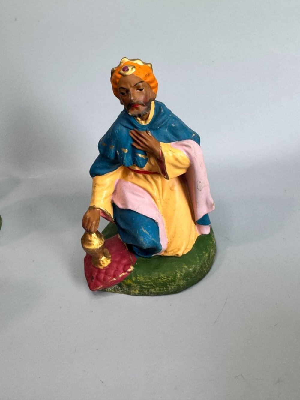 Vintage Italy Paper Mache Three Wise Men Nativity 8" Scale Set of 3 Kings - Picture 13 of 16